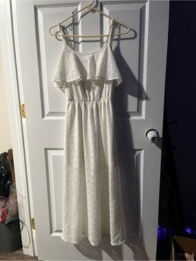 HeartSoul White Lace Maxi Dress